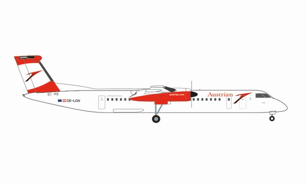 536028 Herpa Austrian / オーストリア航空 N/C Dash 8 Q400 OE-LGN 1:500 完売しました。