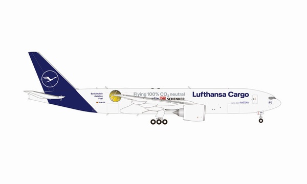 536103 Herpa Lufthansa Cargo / ルフトハンザ  カーゴ B777F SUSTAINABLE FUEL D-ALFG 1:500 完売しました。