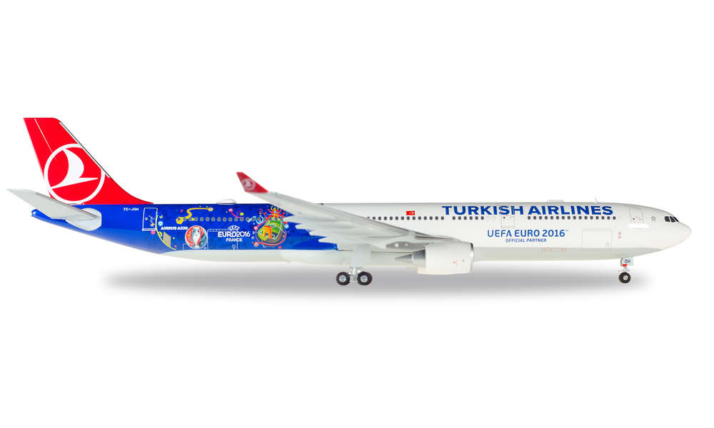 558105 Herpa Turkish A330-300 UEFA EURO 2016 TC-JOH 1:200 完売しました。 Herpa 1:200 Turkish Airlines / トルコ航空/ターキッシュ エアラインズ A330-300 プラスチック製