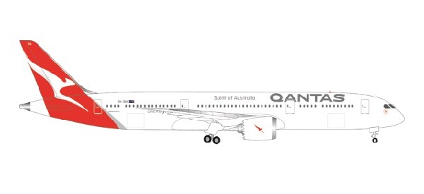 558778 Herpa Qantas / カンタス航空 B787-9 VH-ZNA 1:200 完売しました。 Herpa 1:200 Qantas Airways / カンタス航空 787-9 プラスチック製