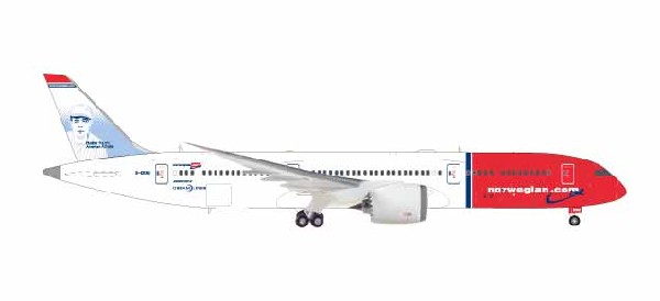 559140 Herpa NORWEGIAN B787-9 G-CKMU Babe Ruth 1:200 完売しました。 Herpa 1:200 NORWEGIAN / ノルウェージャン・エアシャトル 787-9 プラスチック製