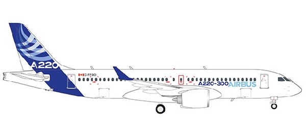 559515 Herpa Airbus house color / エアバスハウスカラー A220-300 C-FFDO 1:200 完売しました。 Herpa 1:200 Airbus house color / エアバスハウスカラー A220-300 亜鉛ダイキャスト製
