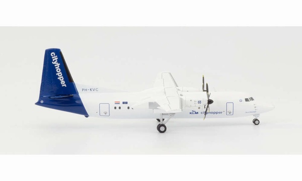 559652 Herpa KLM Cityhopper F-50 PH-KVC Stavanger 1:200 お取り寄せ Herpa 1:200 KLM Cityhopper / KLMシティホッパー Fokker 50 亜鉛ダイキャスト製