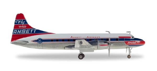 559706 Herpa Ansett Australia / アンセット・オーストラリア航空 CV340 VH-BZD 1:200 完売しました。 Herpa 1:200 Ansett Australia / アンセット・オーストラリア航空 CV340 亜鉛ダイキャスト製