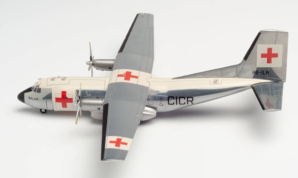 570701 Herpa Balair/国際赤十字 C-160 HB-ILN 1:200 Herpa 1:200 Balair / バルエア C-160 亜鉛ダイキャスト製