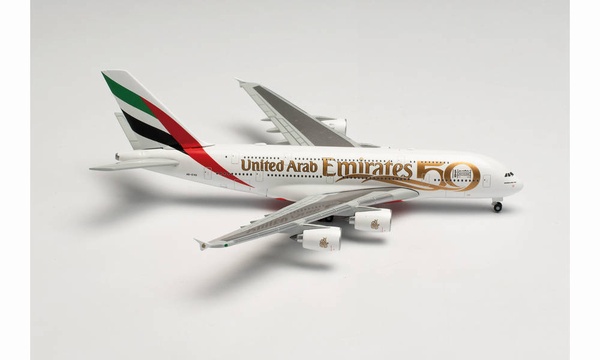 536202 Herpa Emirates / エミレーツ航空 A380 UAE 50th Ann A6-EVG 1:500 完売しました。