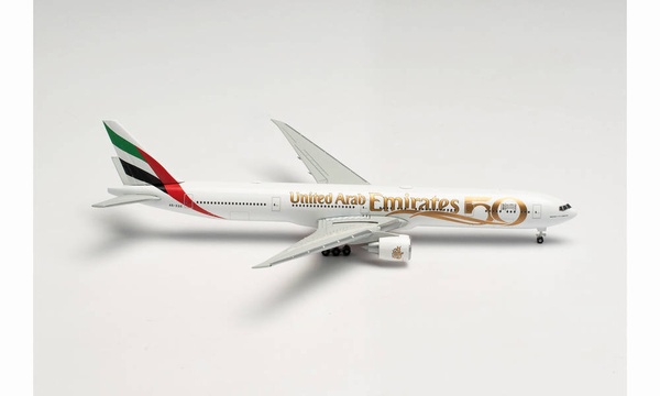 536219 Herpa Emirates / エミレーツ航空 B777-300ER UAE 50th Ann A6-EGE 1:500 完売しました。
