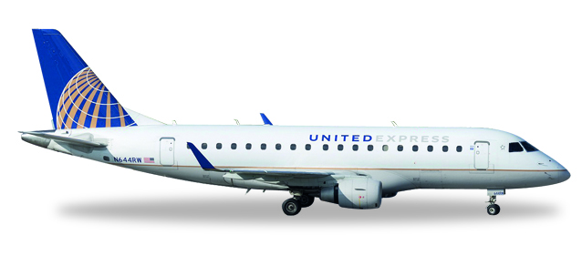562584 Herpa UNITED / ユナイテッド航空 Embraer E170 N644RW 1:400 完売しました。
