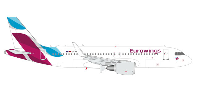 562669 Herpa Eurowings / ユーロウイングス A320 D-AIZQ 1:400 完売しました。