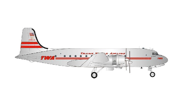 571074 Herpa TWA / トランス・ワールド航空 DC-4 N45346 1:200 完売しました。 Herpa 1:200 TWA Trans World Airlines / トランス・ワールド航空 DC-4 亜鉛ダイキャスト製