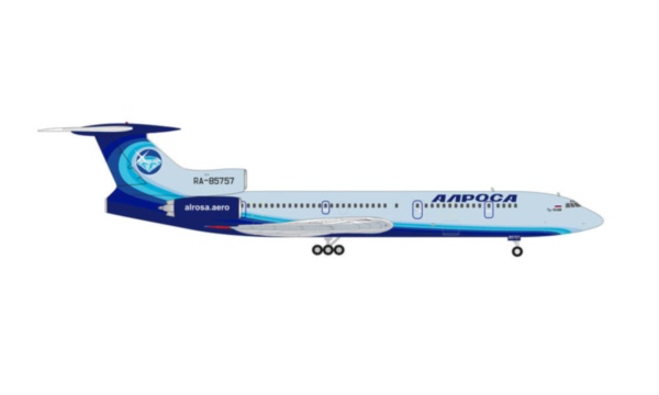 571388 Herpa Alrosa / アルロサ航空 Tu-154M RA-85757 LastFlight 1:200 完売しました。 Herpa 1:200 Alrosa / アルロサ航空 Tu-154 亜鉛ダイキャスト製