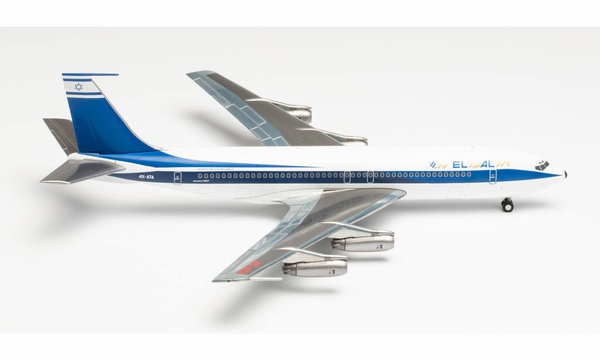 571432 Herpa ELAL / エル・アル航空 イスラエル Shehecheyanu B707-400 4X-ATA 1:200 完売しました。 Herpa 1:200 El Al Israel Airlines / エル・アル航空/イスラエル 707-400 亜鉛ダイキャスト製