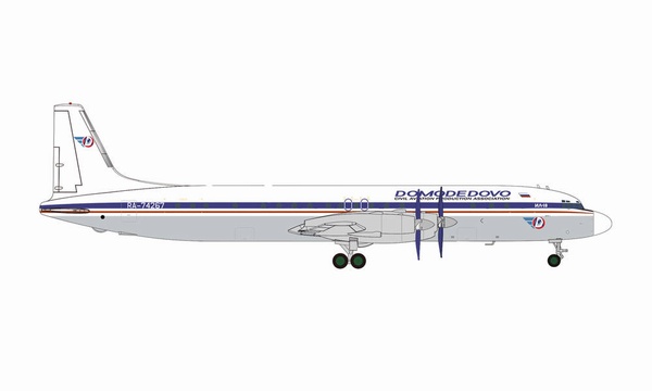571937 Herpa DOMODEDOVO AIRLINES / ドモジェドヴォ航空 IL-18 RA-74267 1:200
