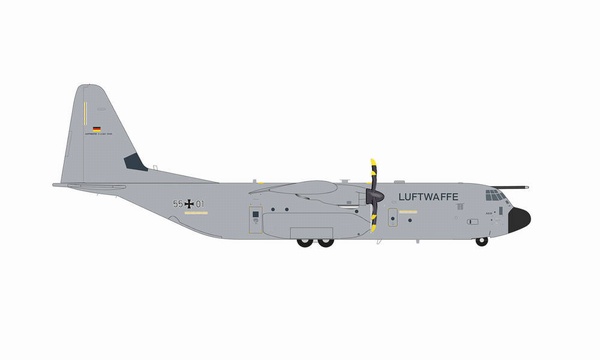 572194 Herpa Luftwaffe /ドイツ空軍 Franco-German Airlift Squadron エヴルー＝フォヴィル空軍基地 C-130J-30 55+01 1:200 完売しました。 Herpa 1:200 Luftwaffe / ドイツ空軍 C-130 ハーキュリーズ 亜鉛ダイキャスト製