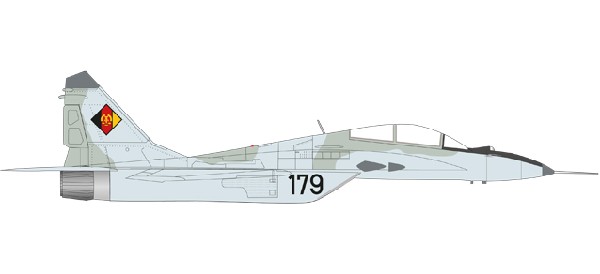 580267 Herpa 東ドイツ空軍 Mig-29UB JG-3 ウラジミール コマロフ搭乗機 1:72 完売しました。