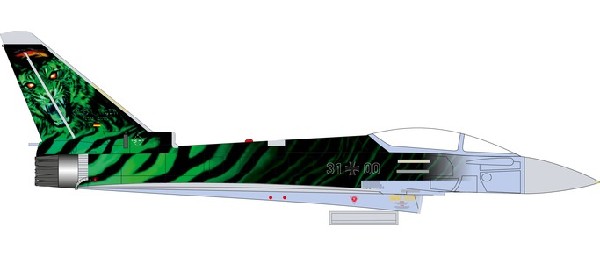 580427 Herpa Luftwaffe / ドイツ空軍 ユーロファイターTyphoon NATO Tiger Meet 2018 1:72 お取り寄せ