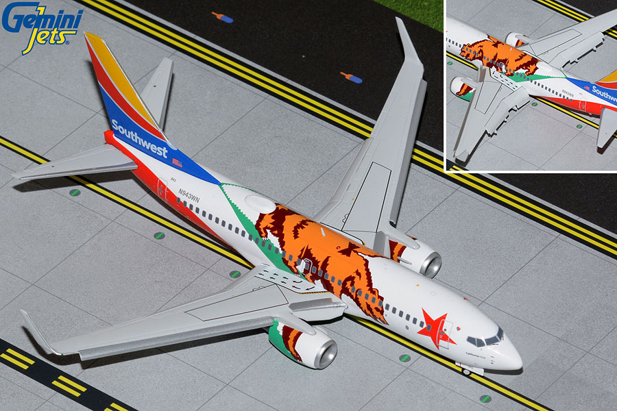 G2SWA1010F GEMINI 200 Southwest Airlines B737-700W California One flaps down N943WN 1:200 お取り寄せ