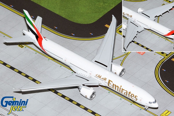 GJUAE2068F GEMINI JETS Emirates B777-300ER no Expo marking flaps down A6-END 1:400 お取り寄せ