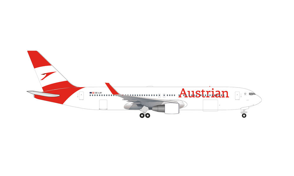 536509 Herpa AUSTRIAN / オーストリア航空 B767-300 “Japan” OE-LAY 1:500 完売しました。