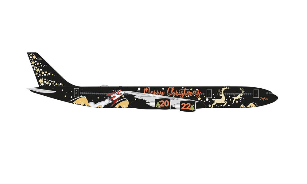 536592 Herpa Christmas model 2022 A340-500 1:500 お取り寄せ Herpa 1:500 Christmas model / クリスマスモデル A340-500 亜鉛ダイキャスト製