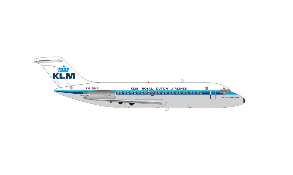 572224 Herpa KLM / KLMオランダ航空 DC-9-15 “Amsterdam” PH-DNA 1:200 完売しました。