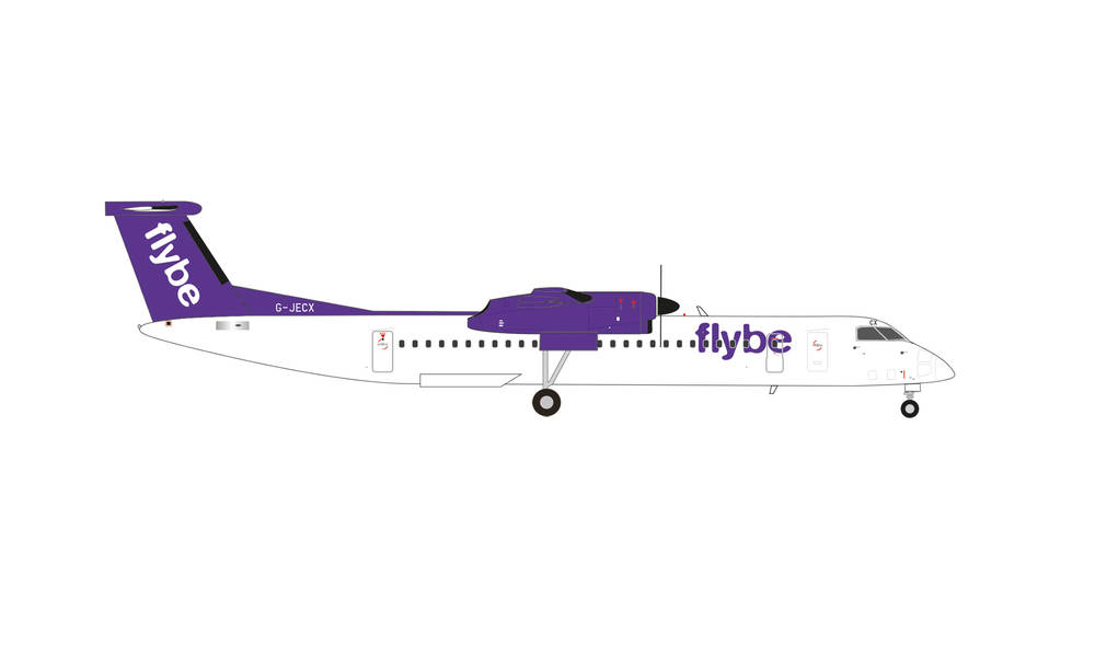 572248 Herpa Flybe / フライビー Dash 8 Q400 2022年塗装 G-JECX 1:200 お取り寄せ Herpa 1:200 Flybe / フライビー Q400 亜鉛ダイキャスト製