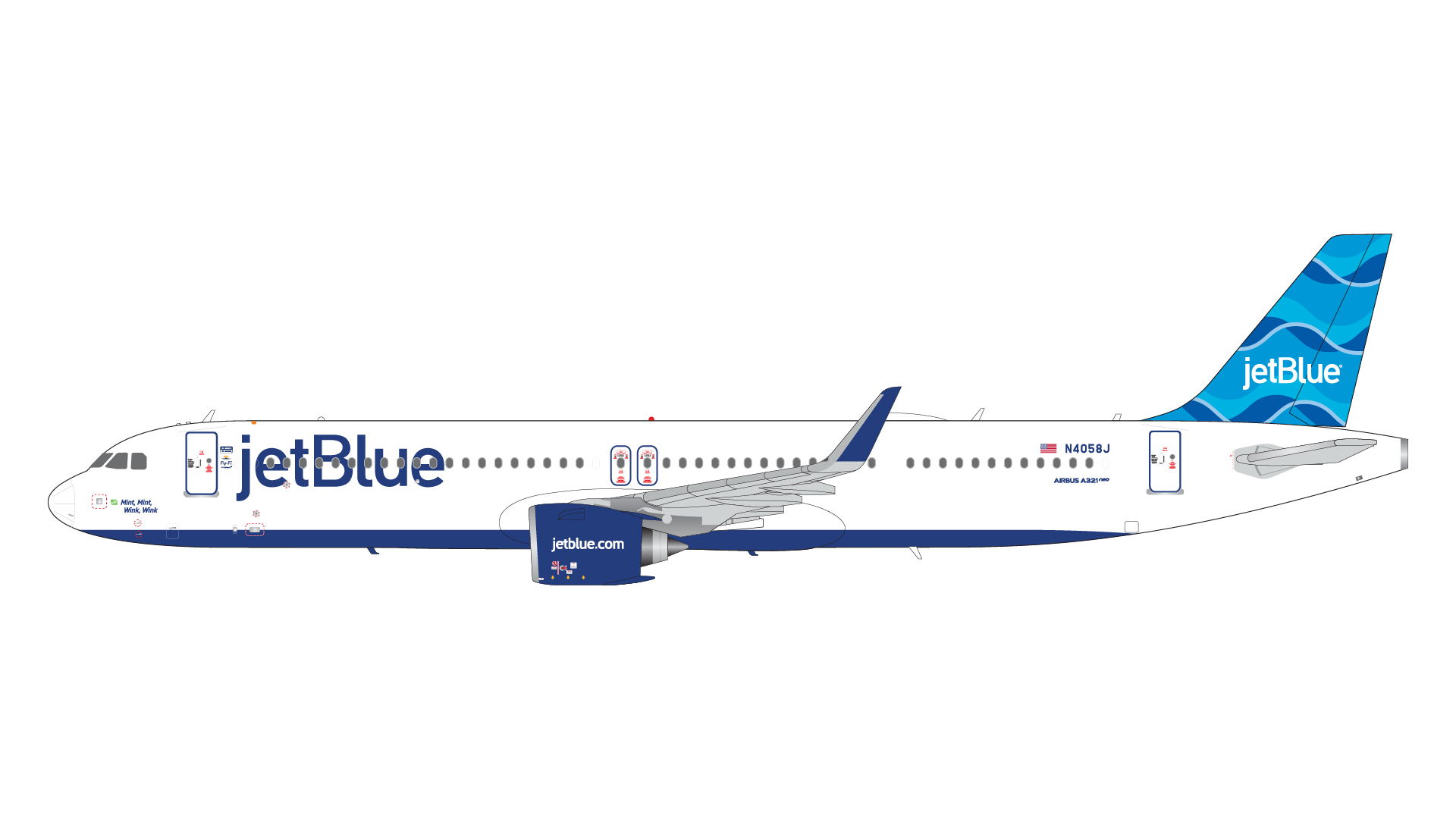 G2JBU1077 GEMINI 200 JetBlue Airways / ジェットブルー航空 A321neo N4058J Streamers tail design 1:200 完売しました。 GEMINI JETS 1:200 JetBlue Airways / ジェットブルー航空 A321neo 亜鉛ダイキャスト製