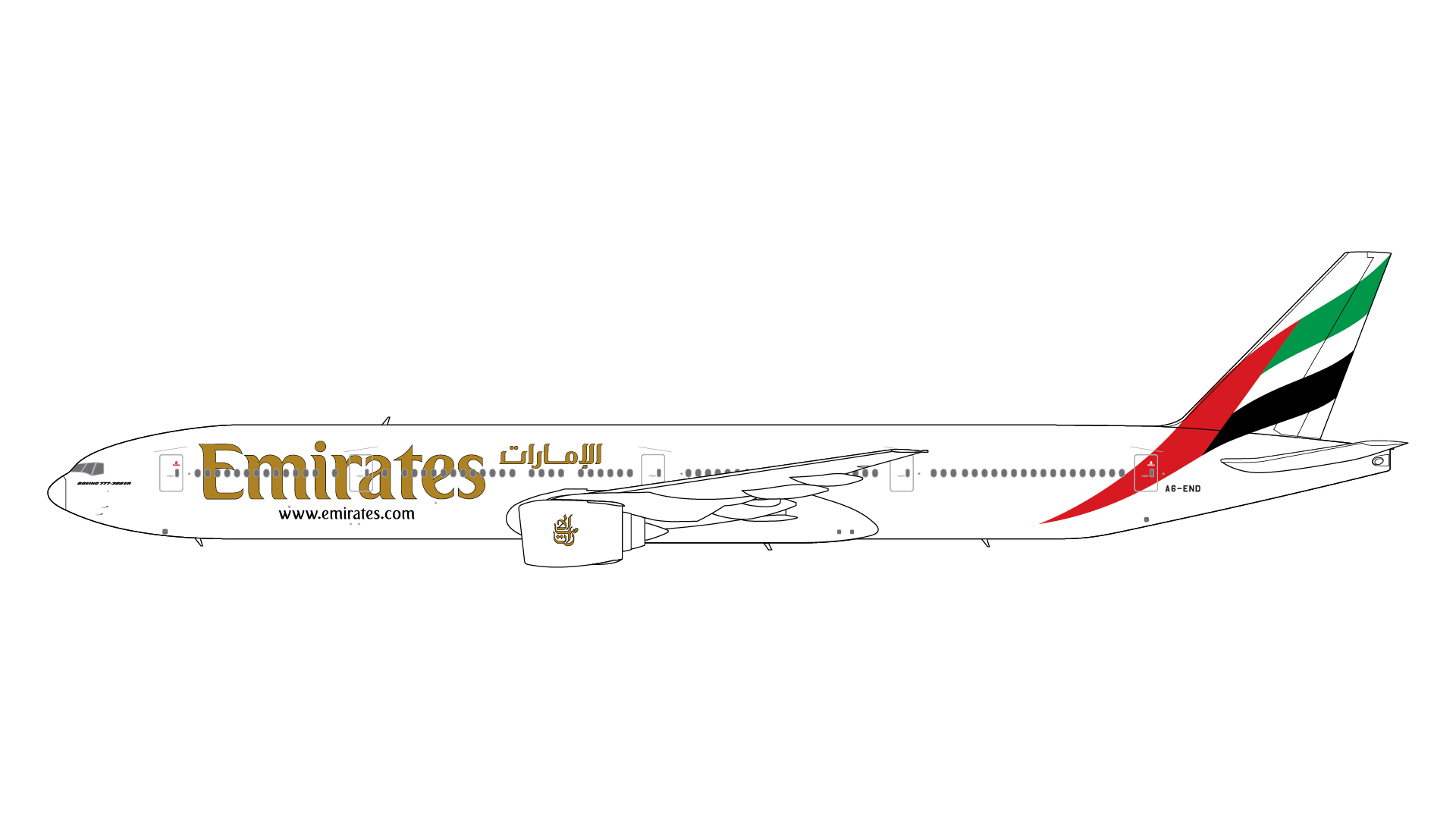G2UAE1079 GEMINI 200 Emirates / エミレーツ航空 B777-300ER A6-END 1:200 完売しました。 GEMINI JETS 1:200 Emirates / エミレーツ航空 777-300 亜鉛ダイキャスト製
