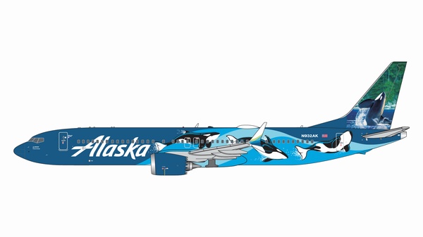 GJASA2078 GEMINI JETS Alaska Airlines B737 MAX 9 West Coast Wonders (orcas) N932AK 1:400 完売しました。 GEMINI JETS 1:400 ALASKA AIRLINES / アラスカ航空 737 MAX9 亜鉛ダイキャスト製