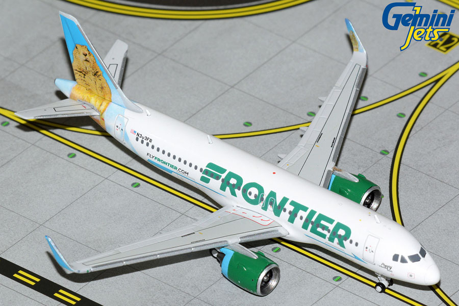 GJFFT2124 GEMINI JETS Frontier Airlines / フロンティア航空 A320neo Poppy the Prairie Dog N303FR 1:400 完売しました。