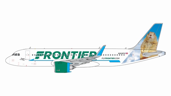 GJFFT2124 GEMINI JETS Frontier Airlines / フロンティア航空 A320neo Poppy the Prairie Dog N303FR 1:400 完売しました。 GEMINI JETS 1:400 Frontier Airlines / フロンティア航空 A320neo 亜鉛ダイキャスト製