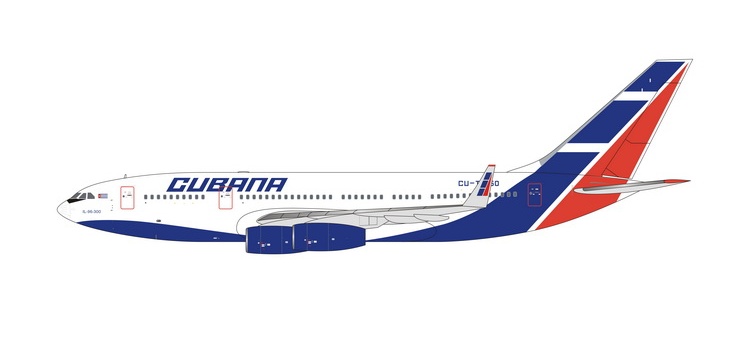 11763 Phoenix Cubana / クバーナ航空 IL-96-300 CU-T1250 1:400 完売しました。 Phoenix 1:400 Cubana de Aviacion / クバーナ航空/キューバ航空 IL-96 亜鉛ダイキャスト製