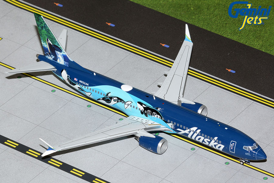 G2ASA1089 GEMINI 200 Alaska Airlines / アラスカ航空 B737 MAX 9 N932AK West Coast Wonders (orcas) 1:200 完売しました。 GEMINI JETS 1:200 ALASKA AIRLINES / アラスカ航空 737 MAX9 亜鉛ダイキャスト製