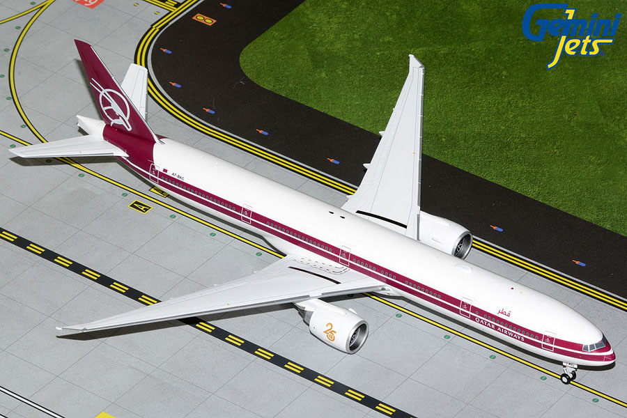 G2QTR1145 GEMINI 200 Qatar Airways B777-300ER A7-BAC 25th Anniversary retro livery 1:200 お取り寄せ GEMINI JETS 1:200 Qatar Airways / カタール航空 777-300 亜鉛ダイキャスト製