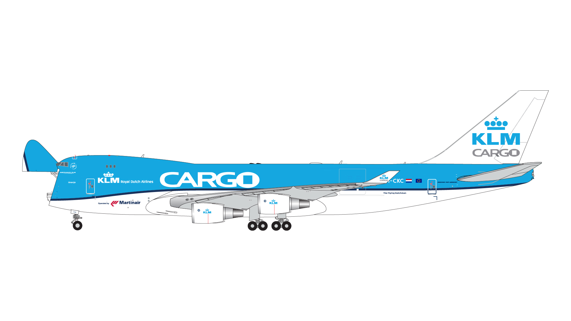 GJKLM2077 GEMINI JETS KLM CARGO/ Martinai / KLMカーゴ  / マーチンエアーB747-400ERF Interactive Series PH-CKC 1:400 完売しました。 GEMINI JETS 1:400 KLM CARGO/Martin Air / KLMオランダ航空 マーチンエア 747-400F 亜鉛ダイキャスト製