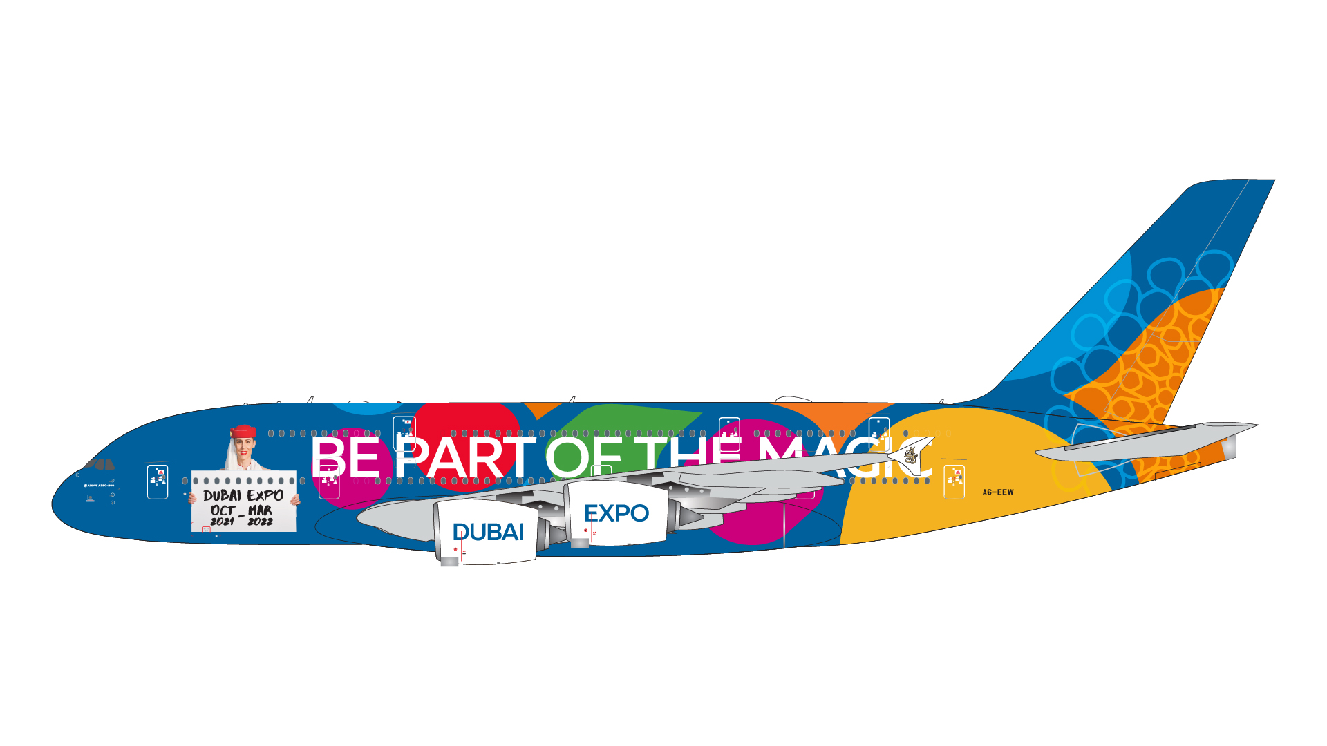 GJUAE2134 GEMINI JETS Emirates A380-800 Dubai Expo/Be Part Of The Magic A6-EEW 1:400 完売しました。 GEMINI JETS 1:400 Emirates / エミレーツ航空 A380 亜鉛ダイキャスト製