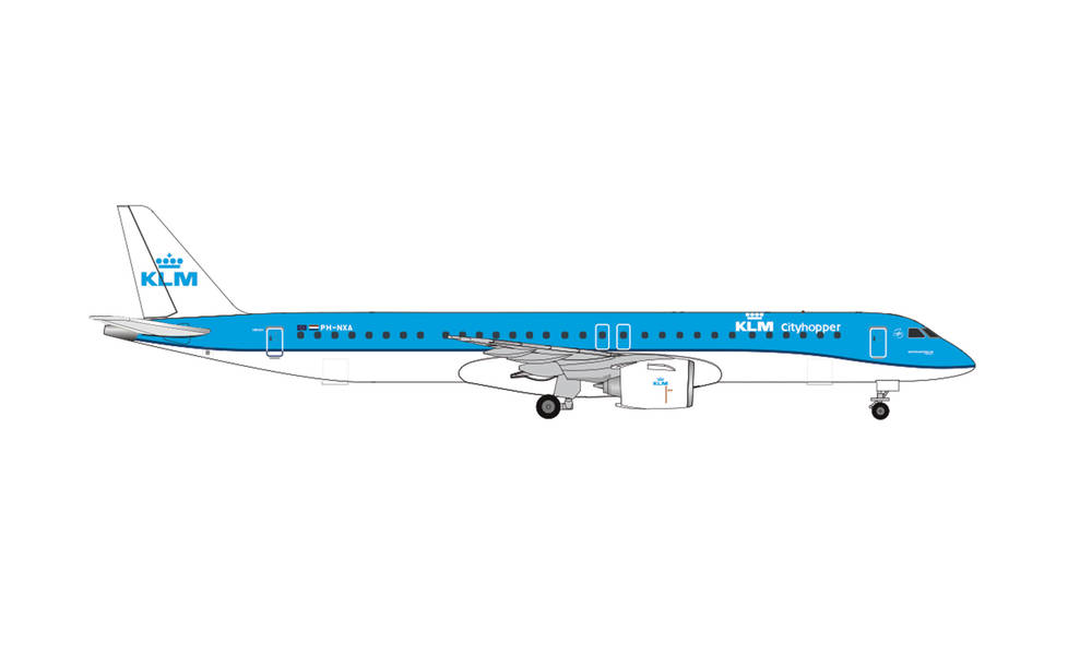 536554 Herpa KLM Cityhopper / KLMシティホッパー Embraer E195-E2 PH-NXA 1:500 完売しました。 Herpa 1:500 KLM Cityhopper / KLMシティホッパー E195-E2 亜鉛ダイキャスト製