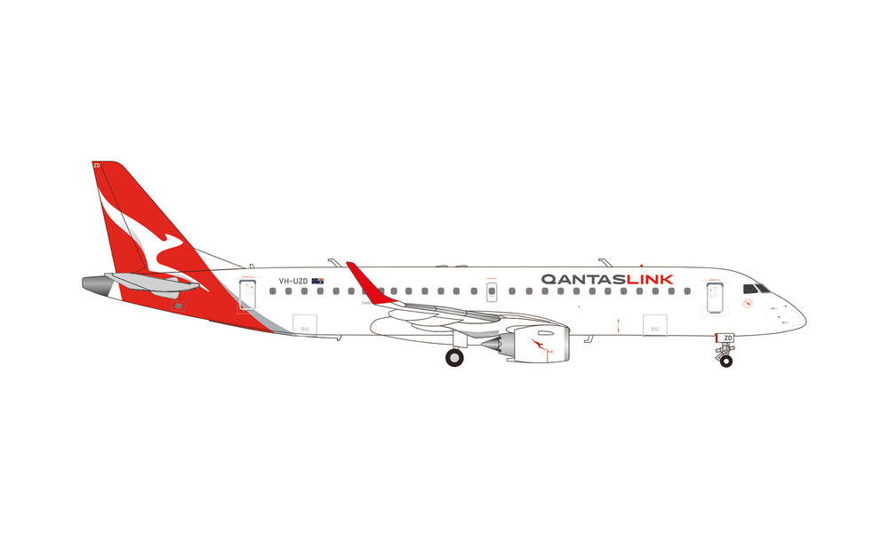 572385 Herpa QantasLink / カンタスリンク Embraer E190 VH-UZD 1:200 Herpa 1:200 QantasLink / カンタスリンク E190 プラスチック製