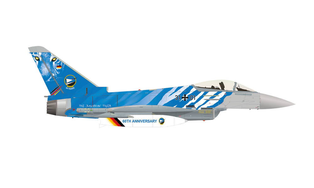 572507 Herpa ドイツ空軍 ユーロファイター TaktLwG 74 Bavarian Tiger 31+01 1:200 お取り寄せ