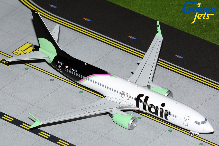 G2FLE1174 GEMINI 200 Flair Airlines / フレア航空 B737 MAX 8 C-FLKD 1:200 完売しました。 GEMINI JETS 1:200 Flair Airlines / フレア航空 737 MAX8 亜鉛ダイキャスト製