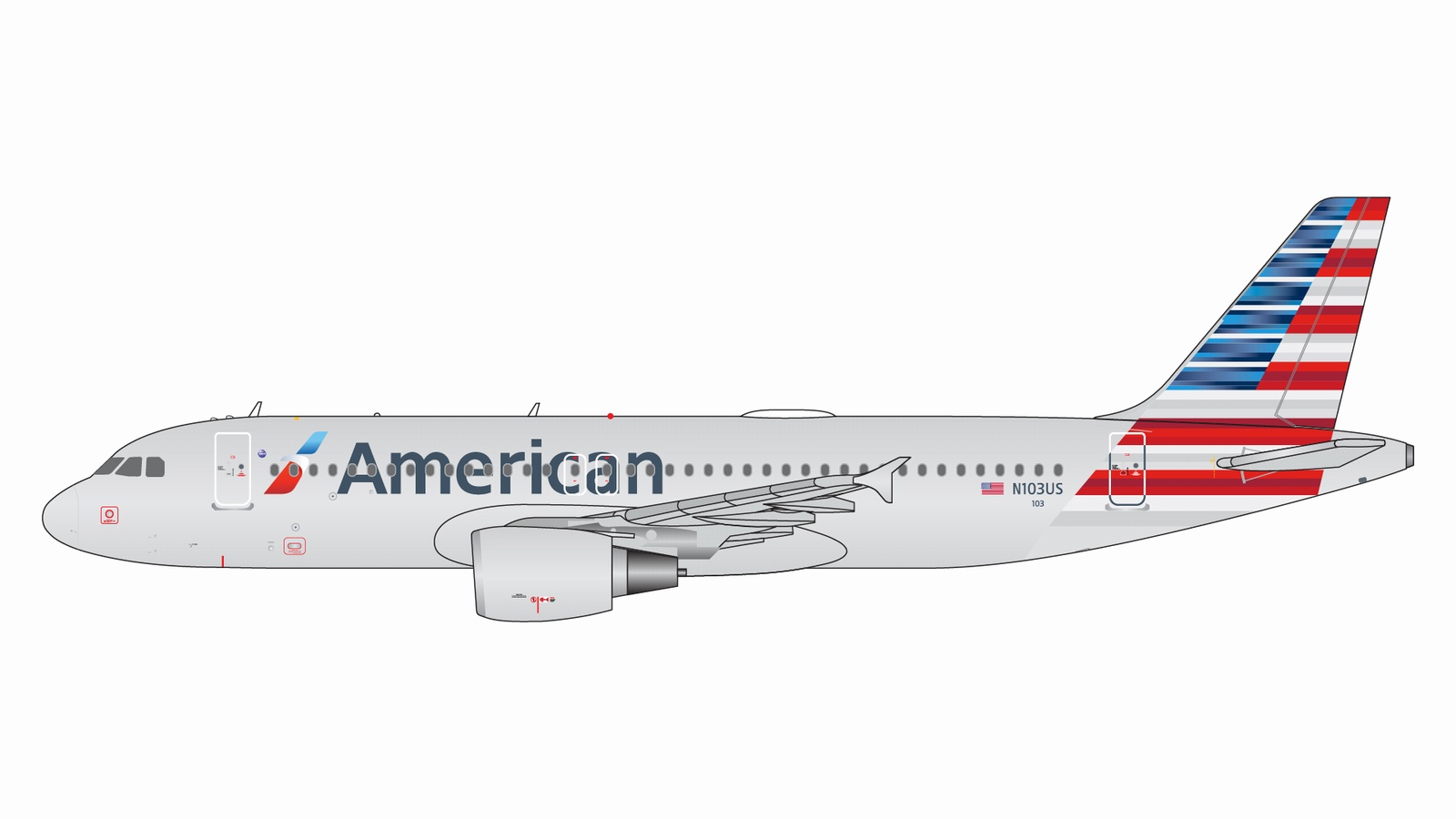 GJAAL2085 GEMINI JETS American Airlines / アメリカン航空 A320-200 N103US 1:400 完売しました。 GEMINI JETS 1:400 American Airlines / アメリカン航空 A320 亜鉛ダイキャスト製