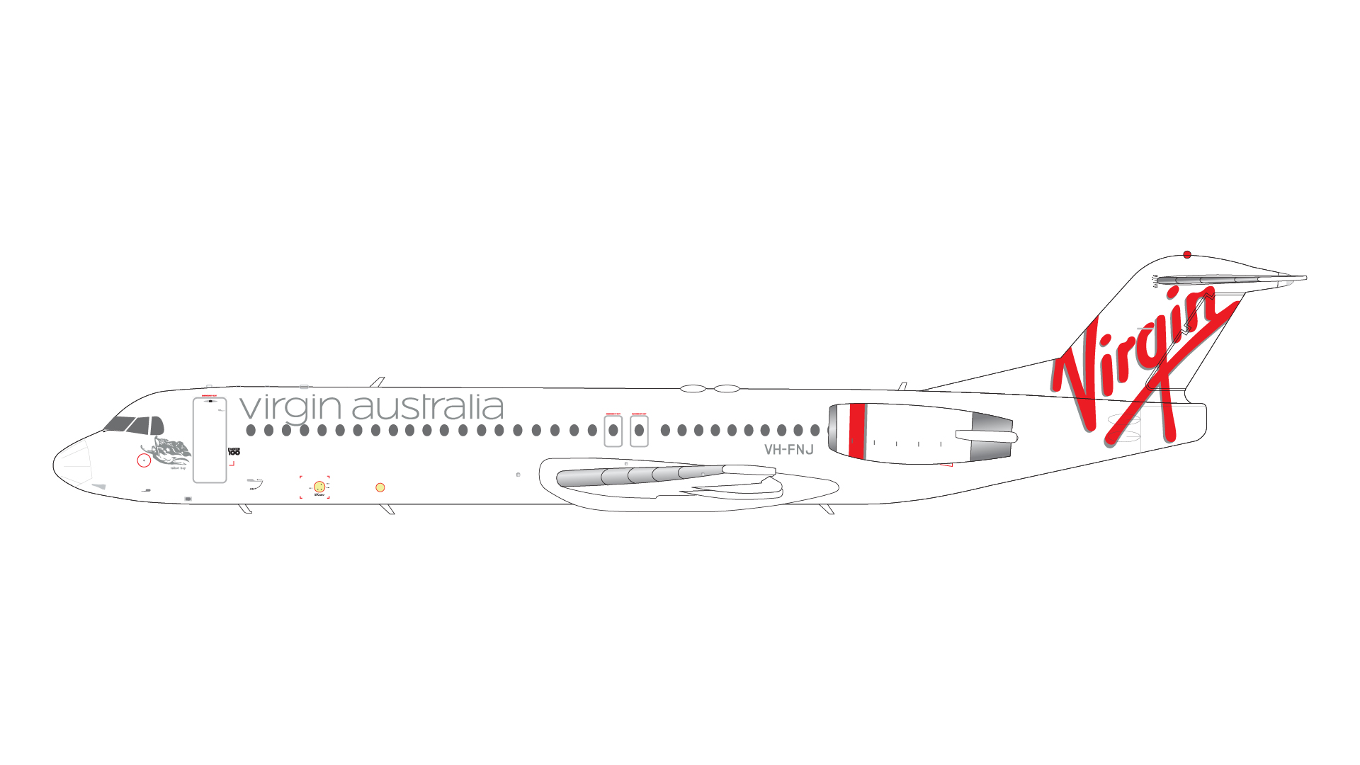 G2VOZ813 GEMINI 200 Virgin Australia / ヴァージン・オーストラリア Fokker 100 VH-FNJ 1:200 完売しました。 GEMINI JETS 1:200 Virgin Australia / ヴァージン・オーストラリア Fokker 100 亜鉛ダイキャスト製