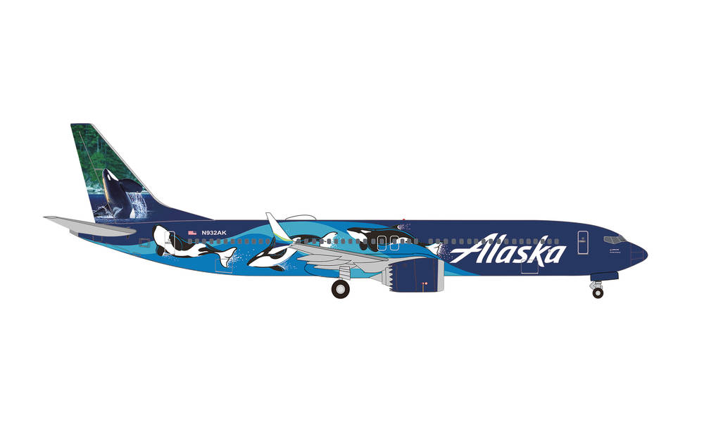 536820 Herpa Alaska Airlines / アラスカ航空 B737 Max 9 West Coast Wonders N932AK 1:500 お取り寄せ Herpa 1:500 ALASKA AIRLINES / アラスカ航空 737 MAX9 亜鉛ダイキャスト製