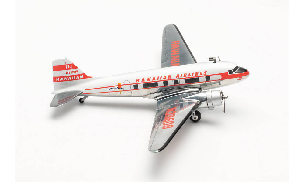 572613 Herpa HAWAIIAN / ハワイアン航空 DC-3 Viewmaster N33608 1:200 完売しました Herpa 1:200 Hawaiian Airlines / ハワイアン航空 DC-3 亜鉛ダイキャスト製