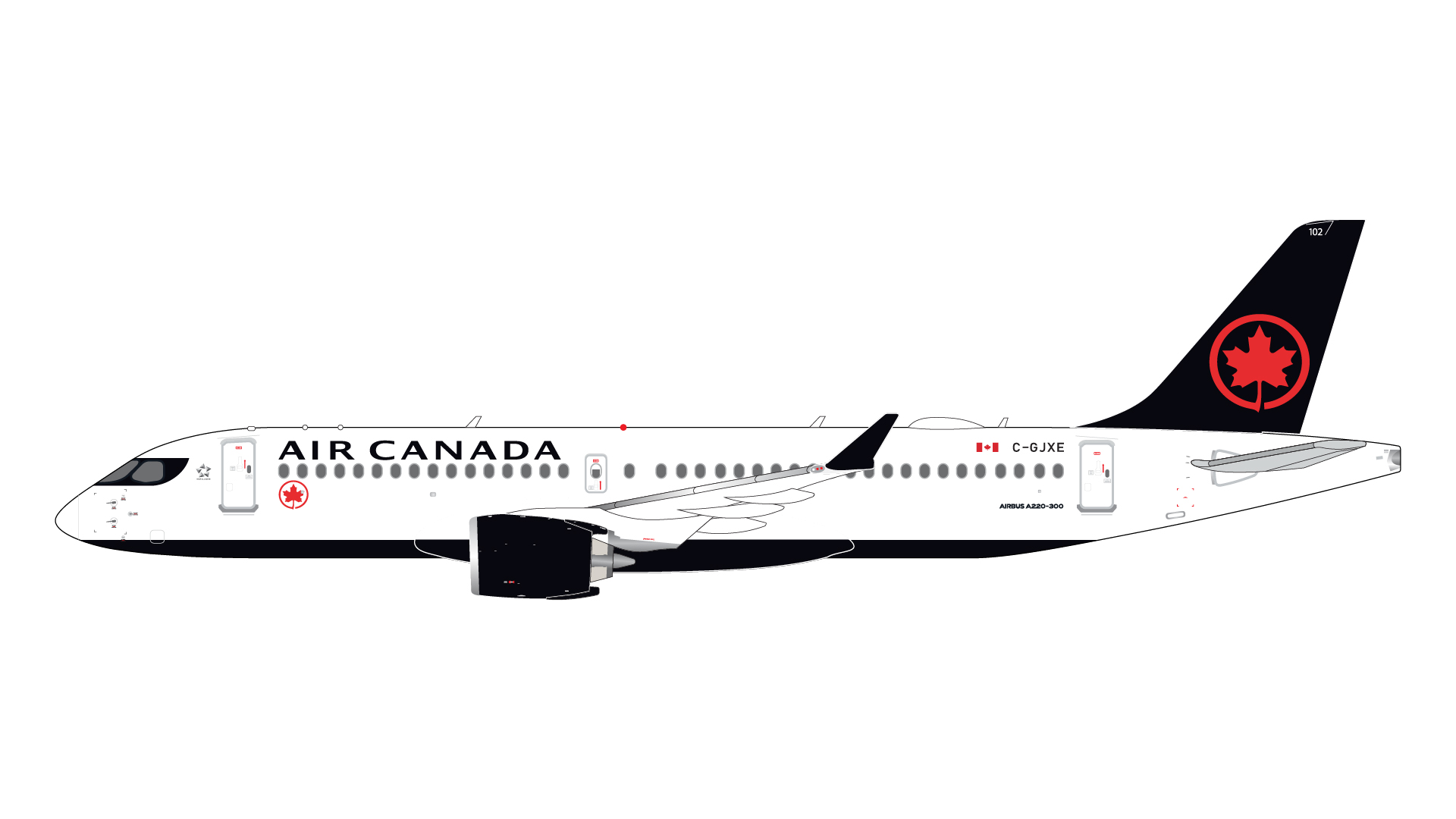 G2ACA1197 GEMINI 200 Air Canada / エア・カナダ A220-300 C-GJXE 1:200 完売しました。