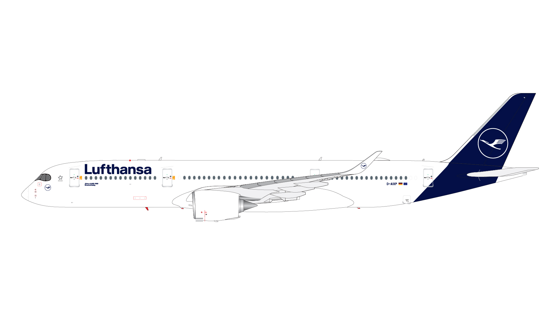 G2DLH1057 GEMINI 200 Lufthansa / ルフトハンザドイツ航空 A350-900 D-AIXP 1:200 GEMINI JETS 1:200 Lufthansa / ルフトハンザドイツ航空 A350-900 亜鉛ダイキャスト製