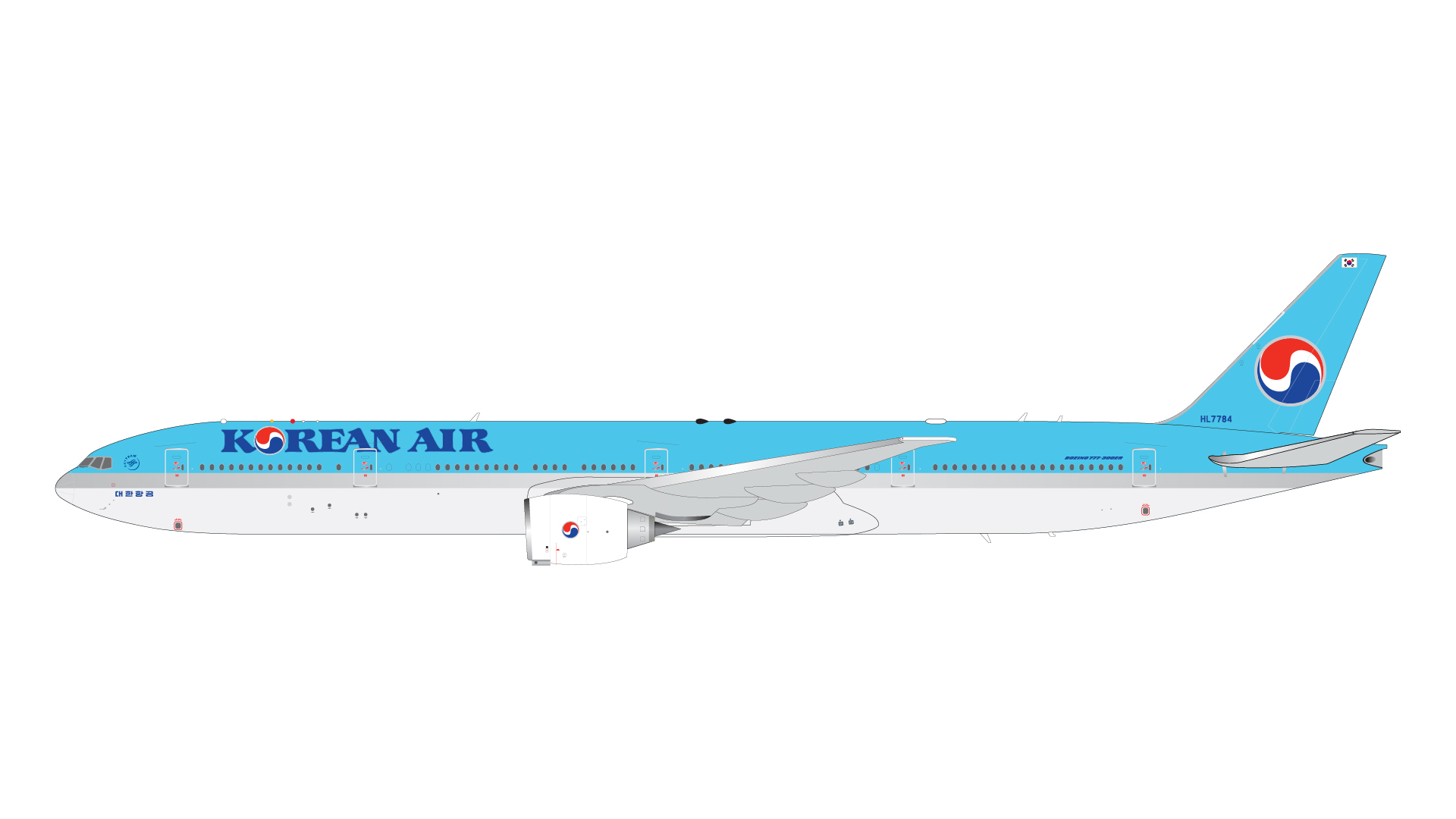 G2KAL1099 GEMINI 200 Korean Air / 大韓航空 B777-300ER HL7784 1:200 完売しました。 GEMINI JETS 1:200 Korean Air / 大韓航空 777-300 亜鉛ダイキャスト製