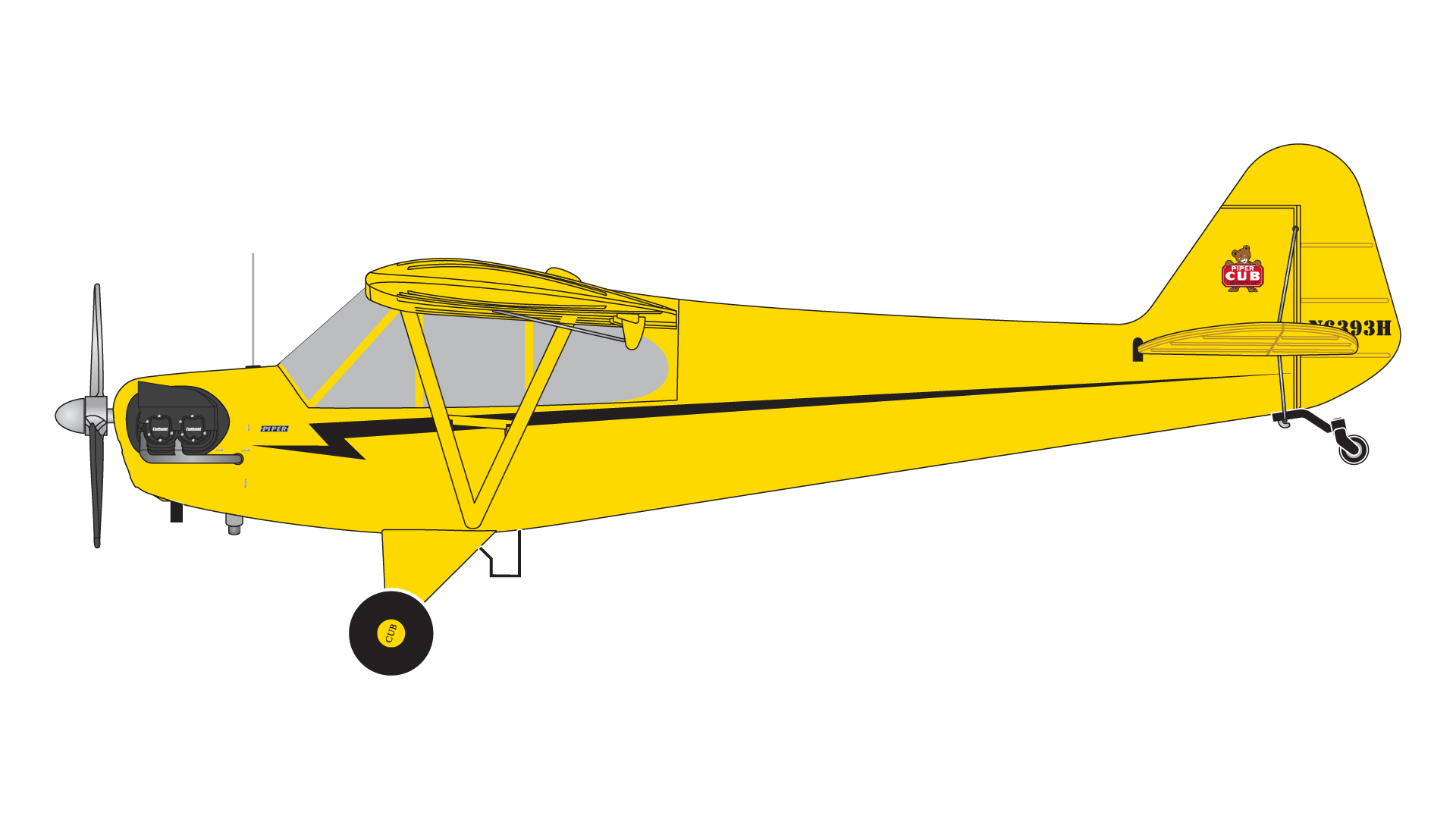 GGPIP014 Gemini General aviation Piper / パイパー・エアクラフト J-3 Cub N6393H 1:72 完売しました。