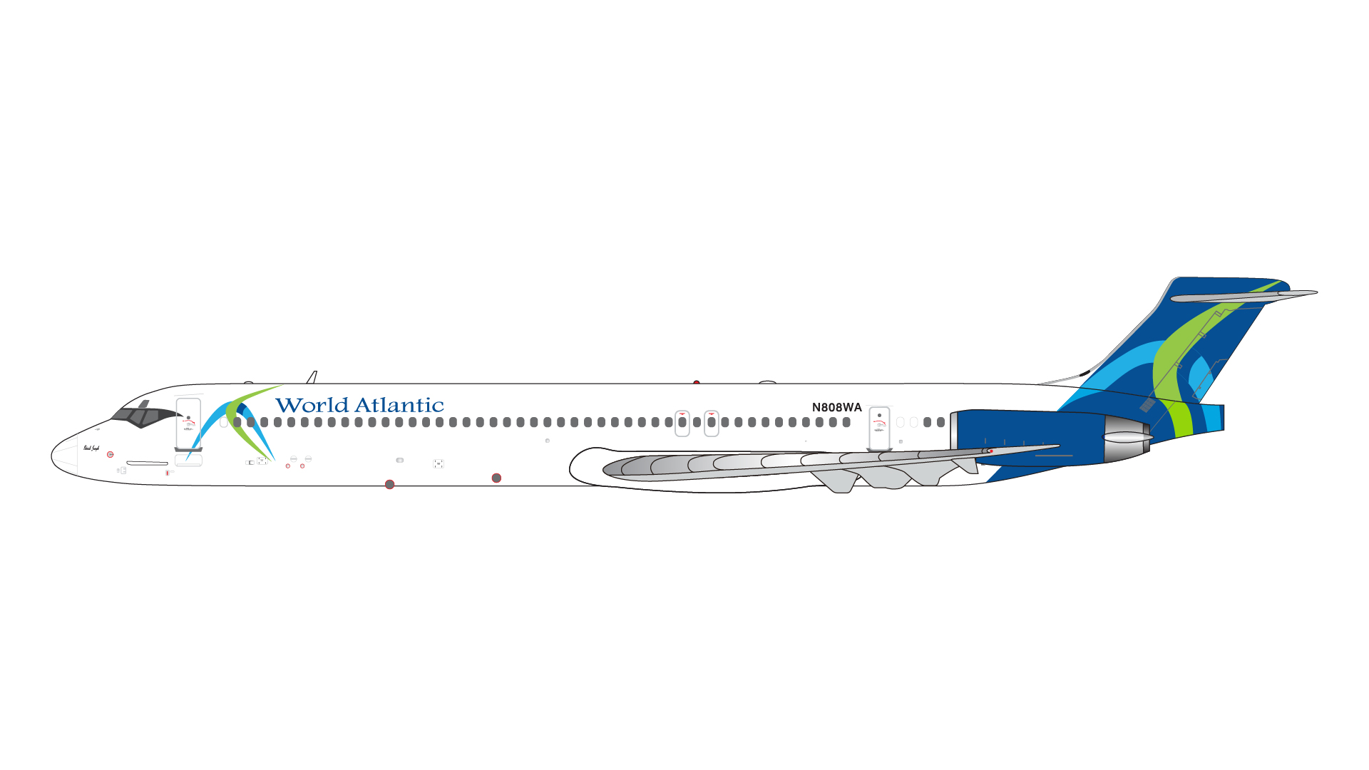 GJWST2007 GEMINI JETS World Atlantic Airlines / ワールド・アトランティック航空 MD-83 N808WA 1:400 完売しました。