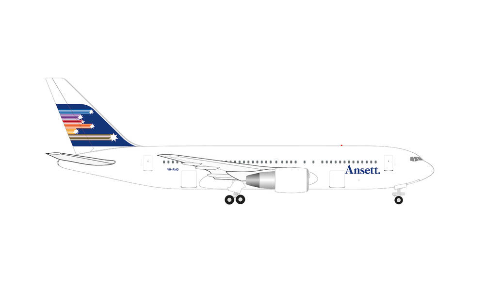 536714 Herpa Ansett Airlines / アンセット航空 B767-200 VH-RMD  Southern Cross livery 1:500